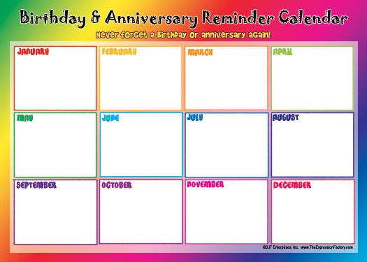 45 best Calendars and lists images on Pinterest Recipe books - birthday calendar template 45 best Calendars and lists images on Pinterest Recipe books - birthday calendar template