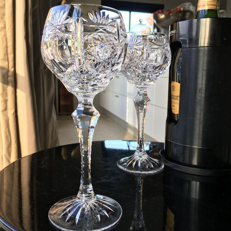 Vintage Wine Glass Spats