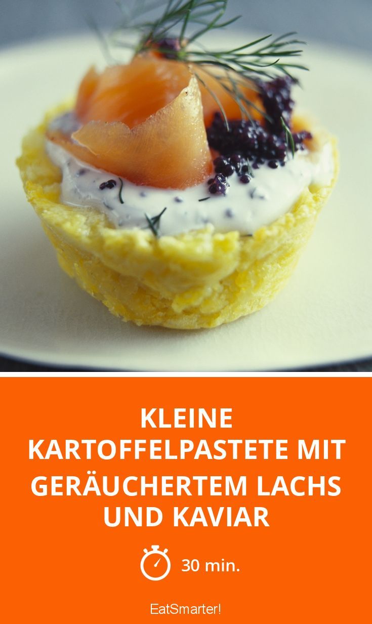 Kleine Kartoffelpastete mit geräuchertem Lachs und | Rezept ...
