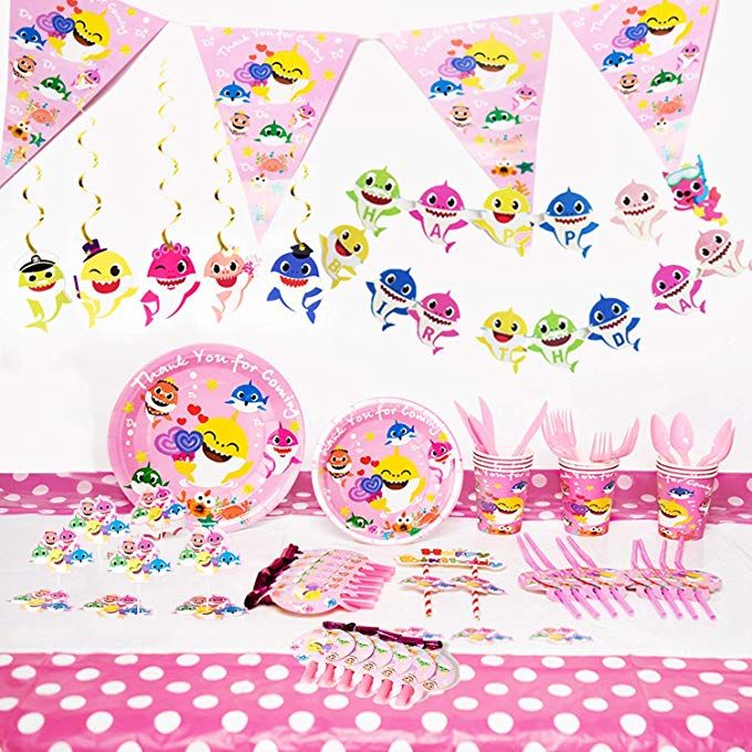 Baby Shark Decorations Party Supplies Set