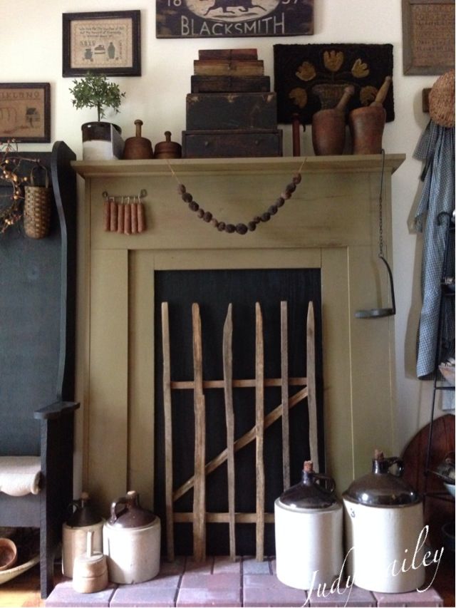 The 193 Best Fireplaces Images On Pinterest Primitive Living Room Love The Small Width Of This Fireplace And Primitive Grate In Front
