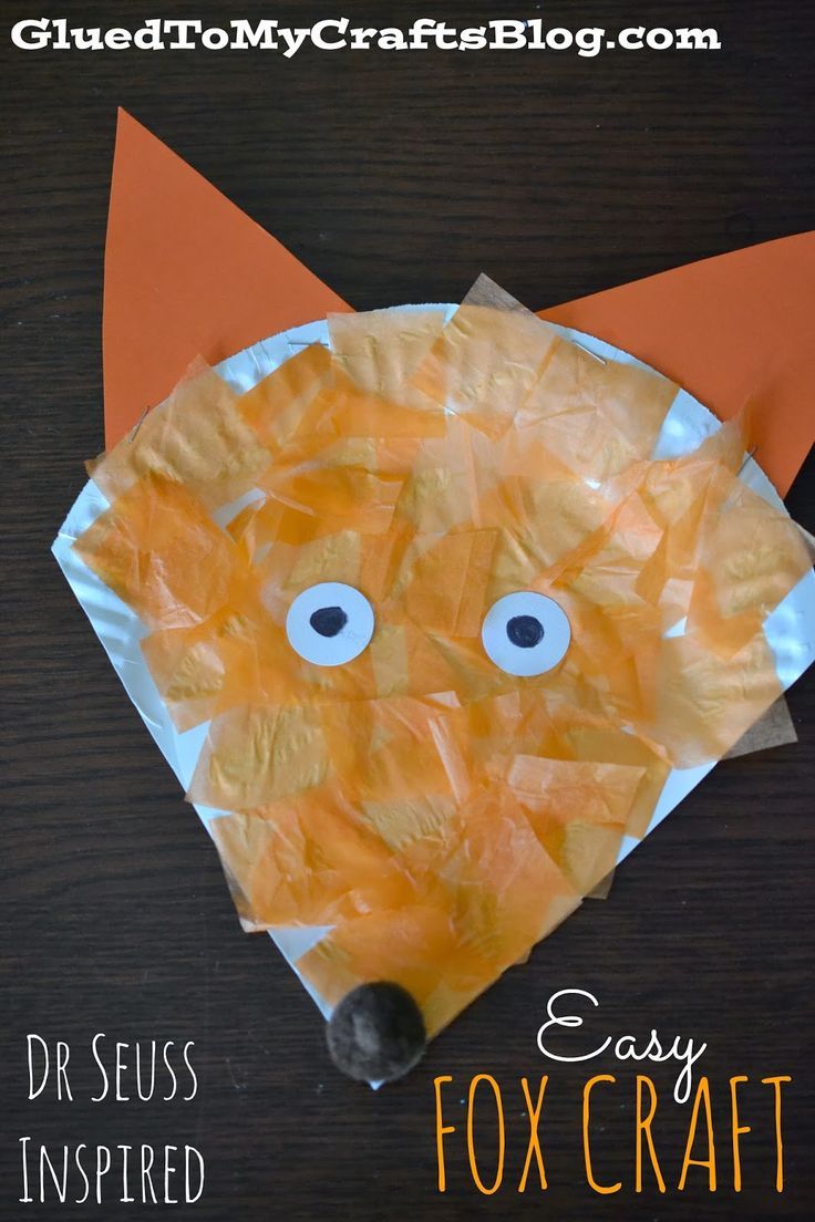 Dr Seuss Inspired Easy Fox Kid Craft Preschool Palooza Dr Seuss Inspired Easy Fox Kid Craft Preschool Palooza Crafts For Kids
