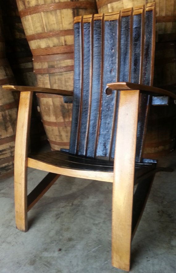 Whiskey Barrel Stave Adirondack Chair In 2018 Whiskey Barrel Stave Adirondack Chair In 2018 Bourbon Furniture
