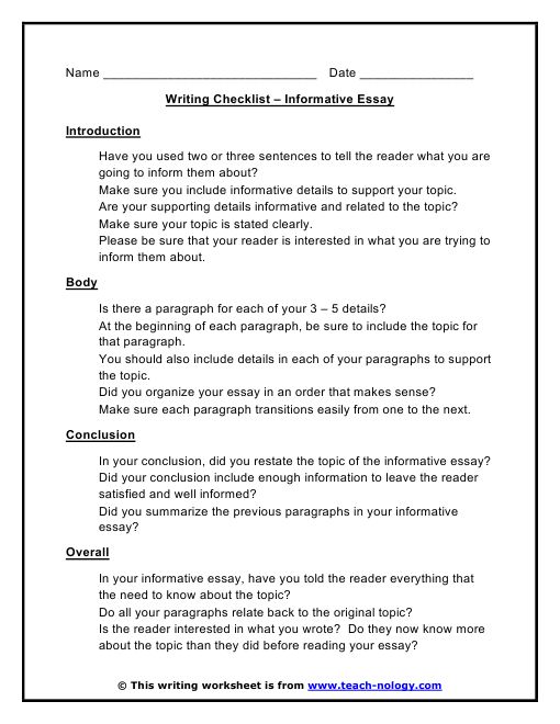 examples of informational essays