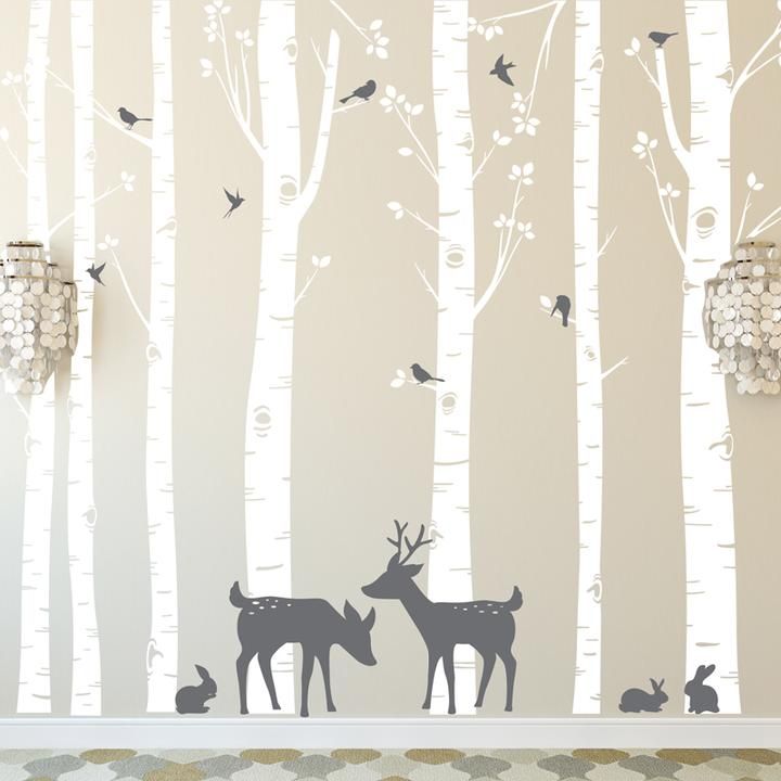 Stickers Decor Foret Enchantee En 2020 Chambre Bebe Animaux