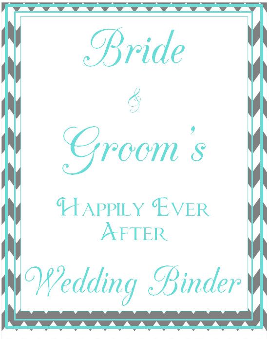 Wedding Binder Cover Template Printable