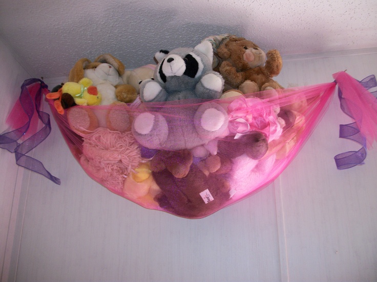 Best 25 Stuffed Animal Net Ideas On Pinterest Toy Storing Homemade Stuffed Animal Net For Lilys Room 2 Yards Of Tulle Ribbon Command