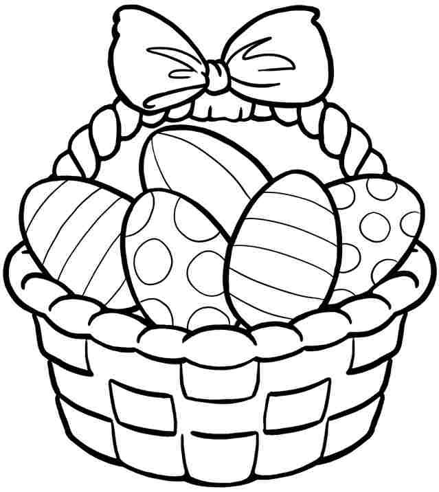 Easter Egg Basket Coloring Pages