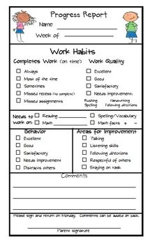 Progress Report Weekly In English And Spanish First Week Of Progress Report Weekly In English And Spanish First Week Of School Behavior Kindergarten