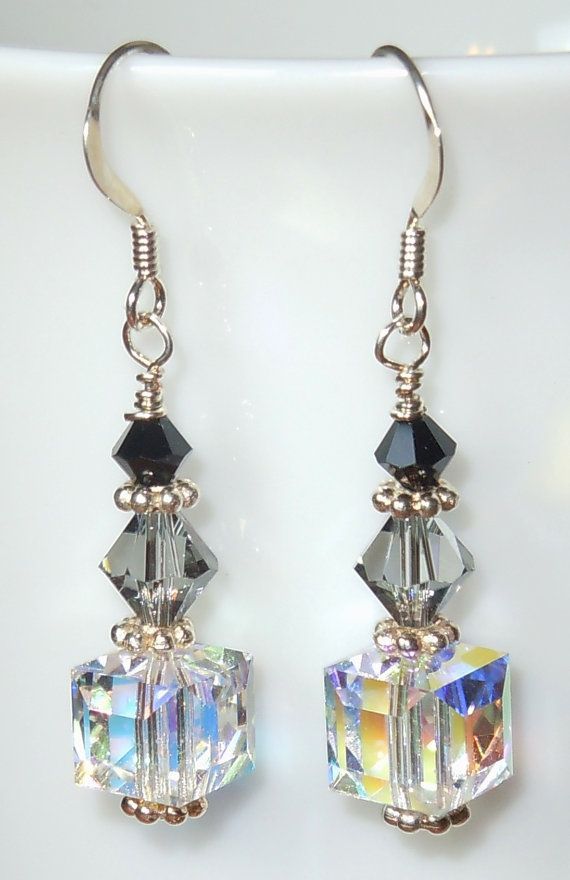 Swarovski Crystal Drop Earrings Shades Of Gray Dreams Home Decor Swarovski Crystal Drop Earrings Shades Of Gray Dreams Home Decor Jewelry Beaded