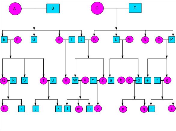 family tree format in word