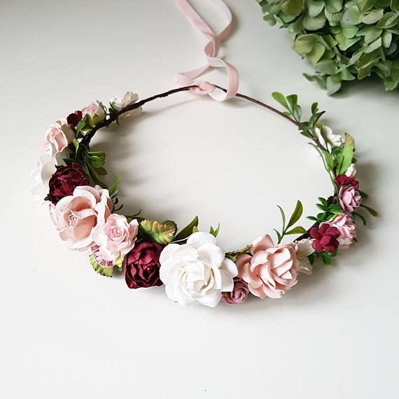 Maternity Flower Crown Wedding Flower Crown Rose Flower Crown Blush Flower Crown Flower Crown Bridal Flower Crown Pink Flower Crown