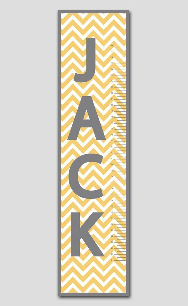 personalized orange chevron growth chart premium poster orange chart paper