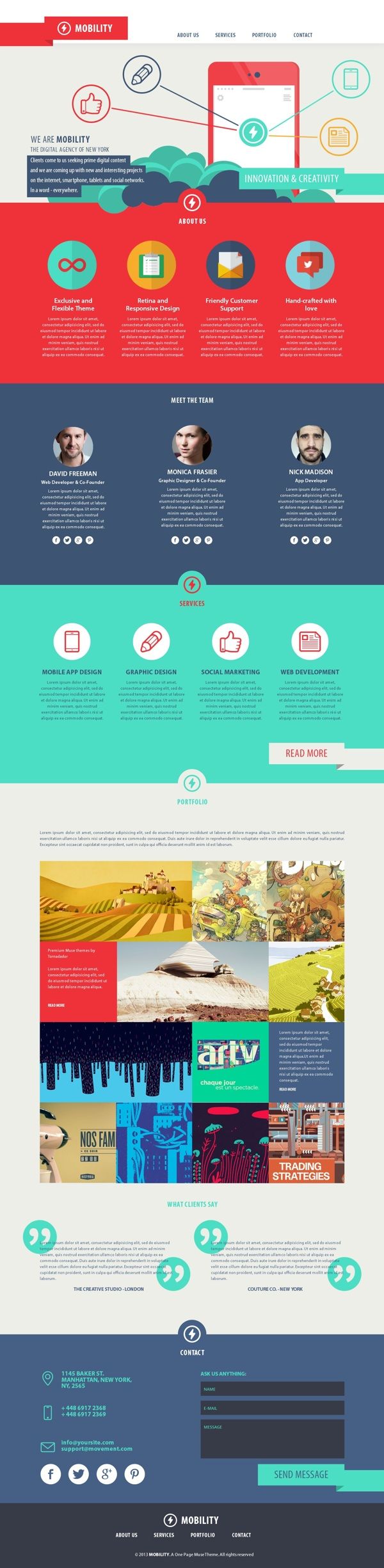 one page layout