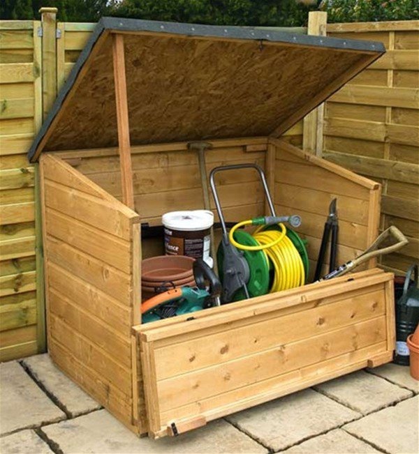 130 Hallmark 4ft X 3ft Garden Storage Chest Wooden Outdoor 130 Hallmark 4ft X 3ft Garden Storage, Garden Equipment Storage Box
