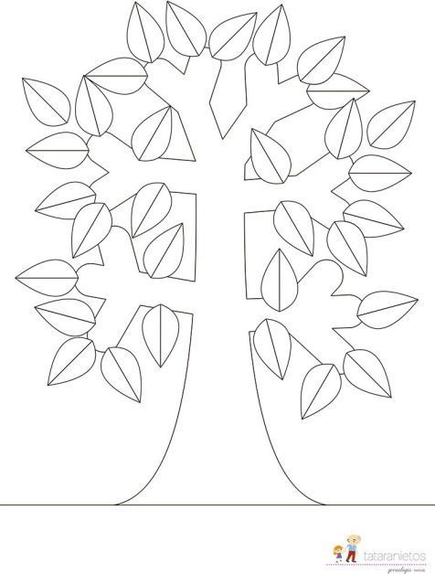 arbol genealogico para colorear
