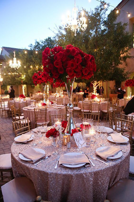 Beautiful Luxury Red Rose Themed Wedding Decor Beautiful Luxury Red Rose Themed Wedding Decor Bridal Earrings Jewelry Spring Inspo Gold