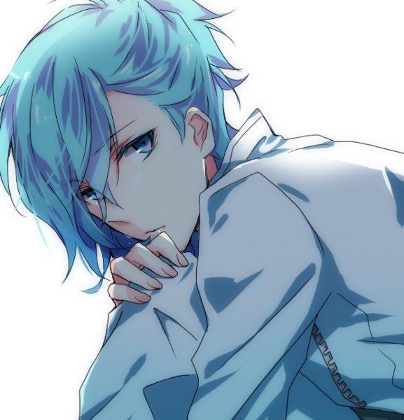 Anime guy with dark blue hair