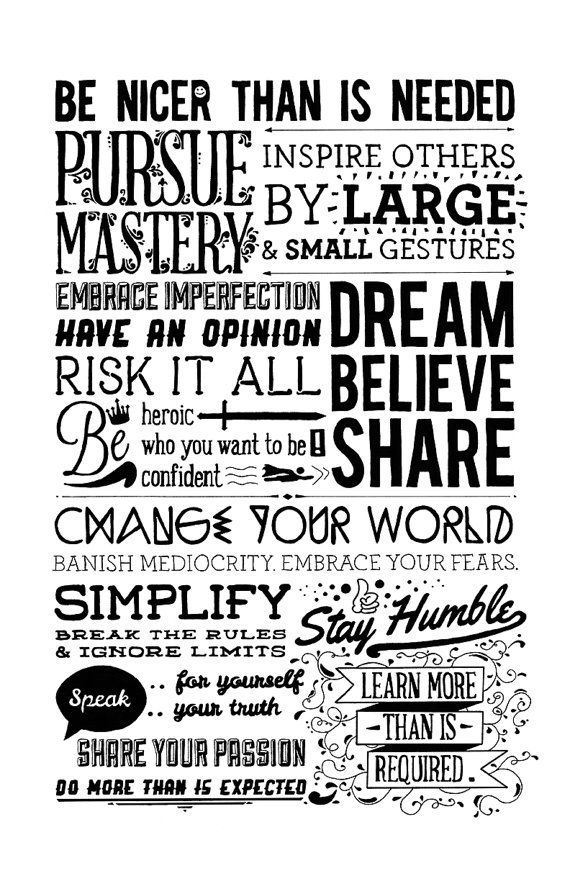 family manifesto typography black and white art print by personal mission statement template