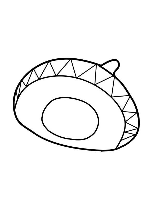 Mexican Hat Sombrero At Mexican Fiesta Coloring Page Kids Play Color