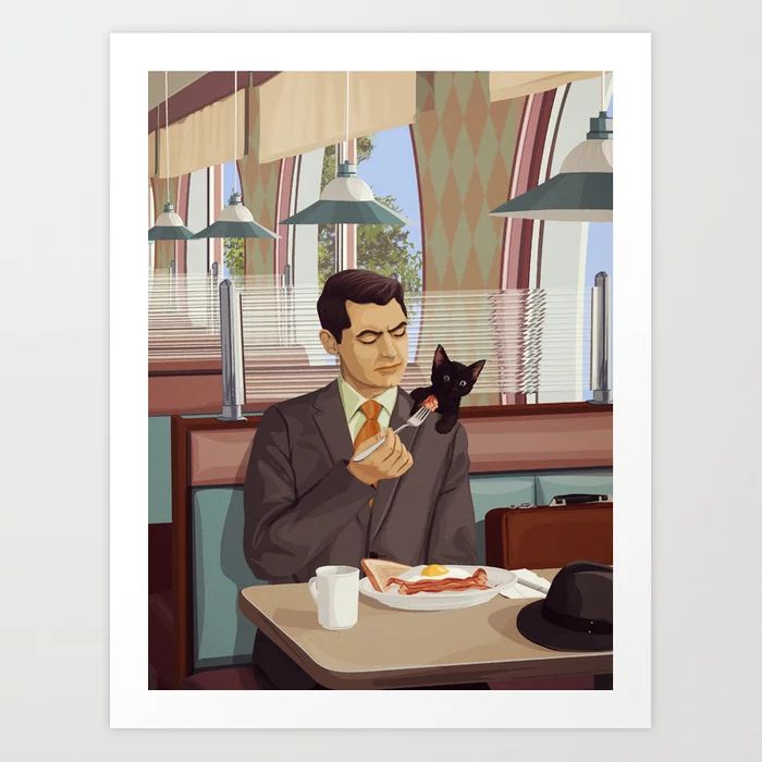 I Met A Most Peculiar Man Today A Most Peculiar Man Art Print | Male art, Cat wall art, Canvas prints