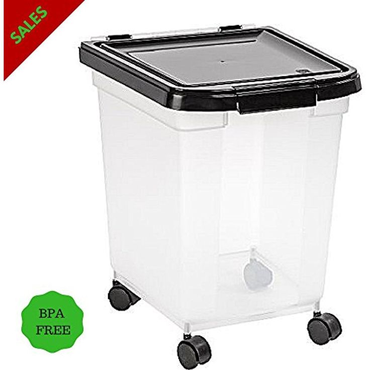 Pet Food Dispenser With Wheels Plastic Storage Containers Airtight Top Dry Storag Container Pet Food Storage Container, Pet Food Storage Containers On Wheels