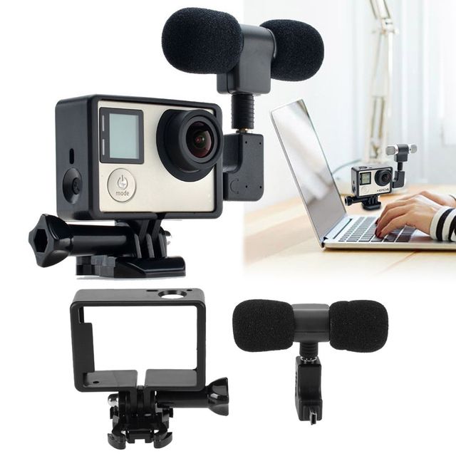 Mini USB To 3.5mm Microphone Mic Adapter Cable For Go Pro Hero 3 3 4 Camera LE