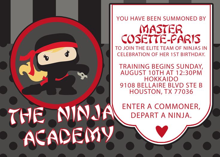 11 best cosette paris first birthday the ninja academy images on same day flyers in houston