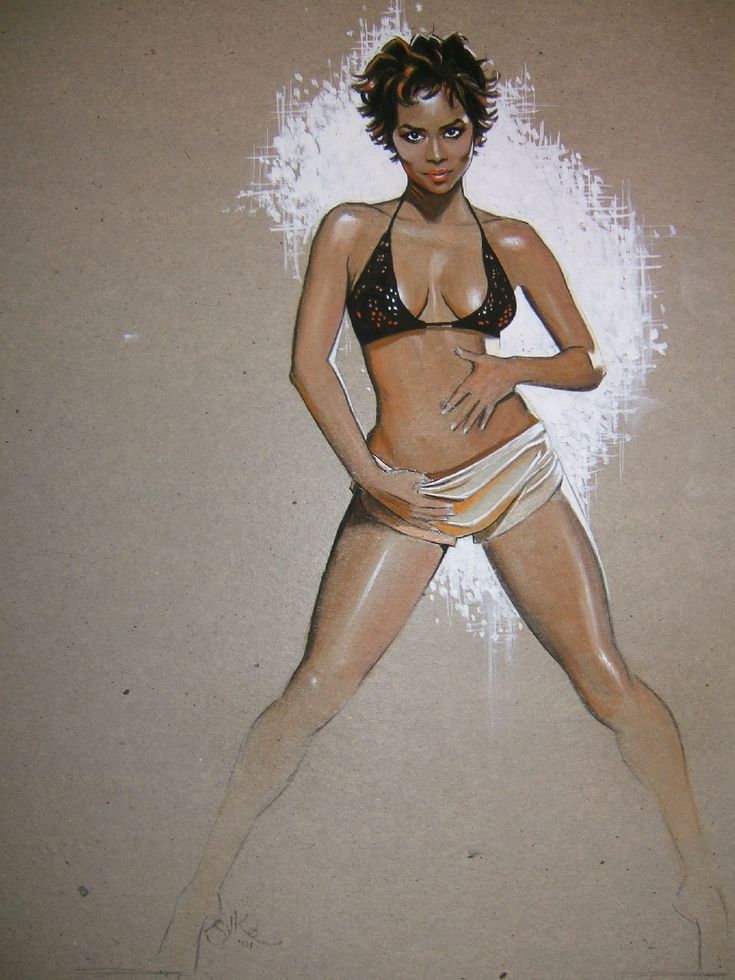 Jim Silke Halle Berry Comic Art Desenhos