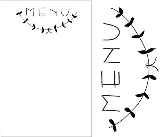 free menu templates download