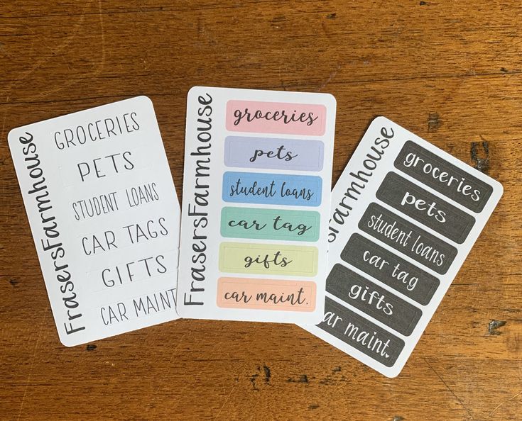 6 Labels for Cash Envelopes Category Labels Dave Ramsay | Etsy | Cash envelopes categories, Cash ...