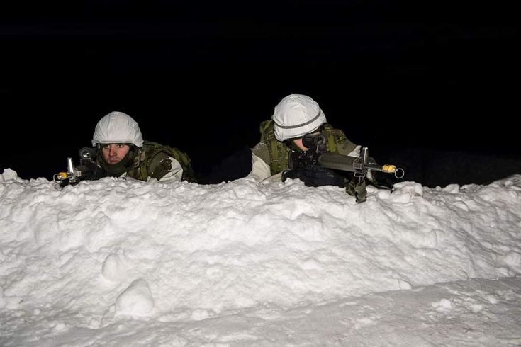 Canadian Soldiers Training At Cfb Valcartier On January 15 2018