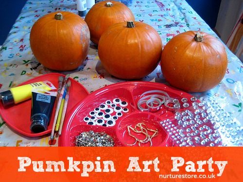 pumpkin decorating with children toddler halloween partieskids
