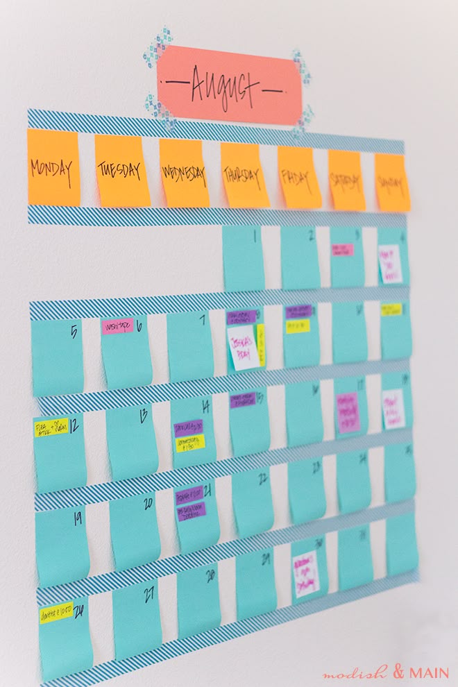 create a washi tape calendar arts and crafts diy calendar washi
