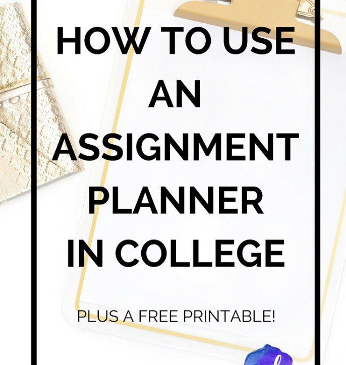 printable assignment planner
