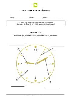 Arbeitsblätter uhr kennenlernen