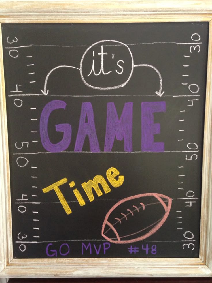 football chalkboard art first game of the season birthday reminder calendar