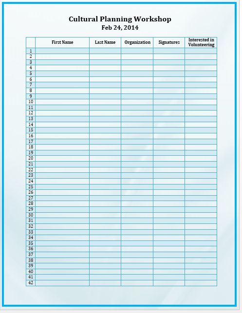 workshop participants attendance sheet attendance sheet free resume template online