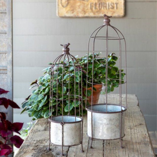 Bird Accent Trellis Planter Set Of 2 Metal Planters Metal Trellis Planter Planters, Metal Garden Obelisk Trellis With Bird Accents