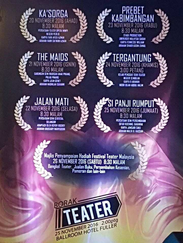 Kumpulan Yang Terpilih Bakal Berentap Di Festival Teater Malaysia