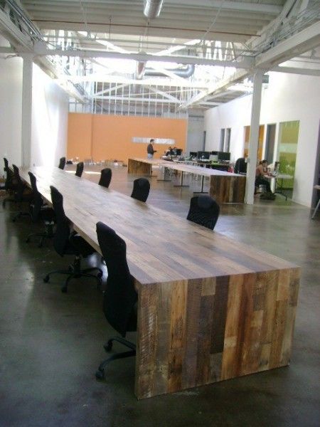 Conference Room Table Out Of Reclaimed Wood I Never Thought Conference Room Table Out Of Reclaimed Wood I Never Thought Doing The Legs Like Tabletop Coffee Home Decor Pinterest