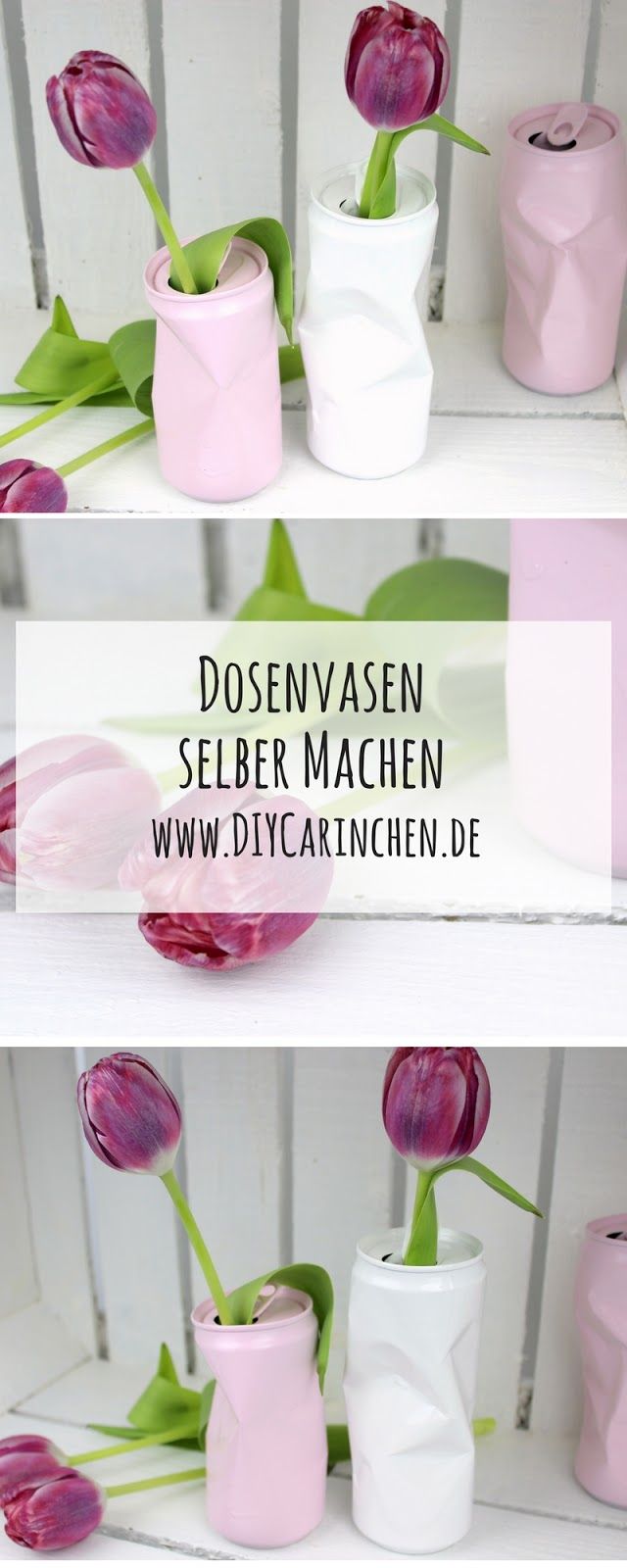 wohnideen dekoration do it yourself, diy blumenvase aus alten dosen - geniale recycling / upcycling idee, Design ideen