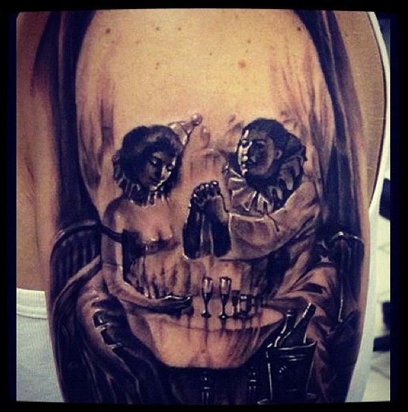 cool skull clown tattoo cool tattoos pinterest clown cool skull clown tattoo cool tattoos pinterest clown