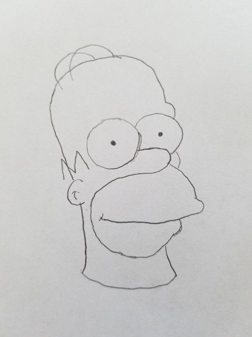Homer Simpson How To Draw 14 6 Easy Steps to Draw the Best Bootleg Homer Simpson | Homer ...