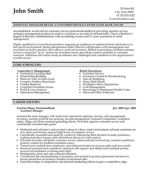Click Here to Download this Assistant Manager Resume Template! http://www.resumetemplates101.com/Retail%20-resume-templates/Template-389/
