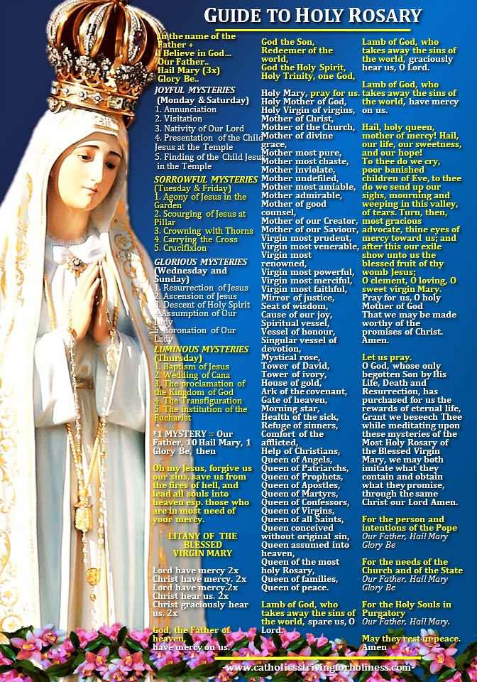 HOLY ROSARY GUIDE. Share and save! ) Rosary guide, Rosary, Holy rosary HOLY ROSARY GUIDE. Share and save! ) Rosary guide, Rosary, Holy rosary