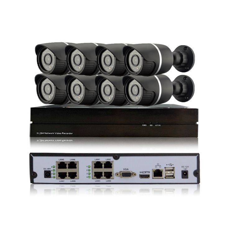 8CH HD 960P 1.3MP POE Security IP Camera System Network P2P