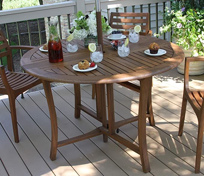 Outdoor Interiors Eucalyptus Deck Table