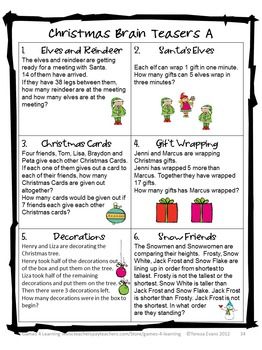 Peaceful image throughout christmas brain teasers printable Universal image inside christmas brain teasers printable