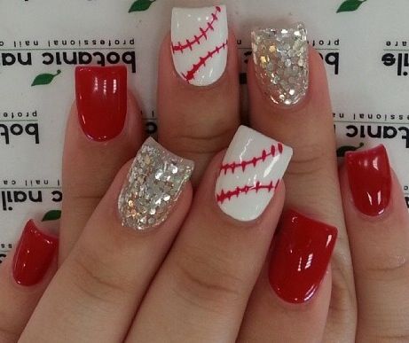 Baseball Nail Designs. In 2018 Nails, Baseball Nails, Nail Art - Baseball Nail Designs. In 2018 Nails, Baseball Nails, Nail Art